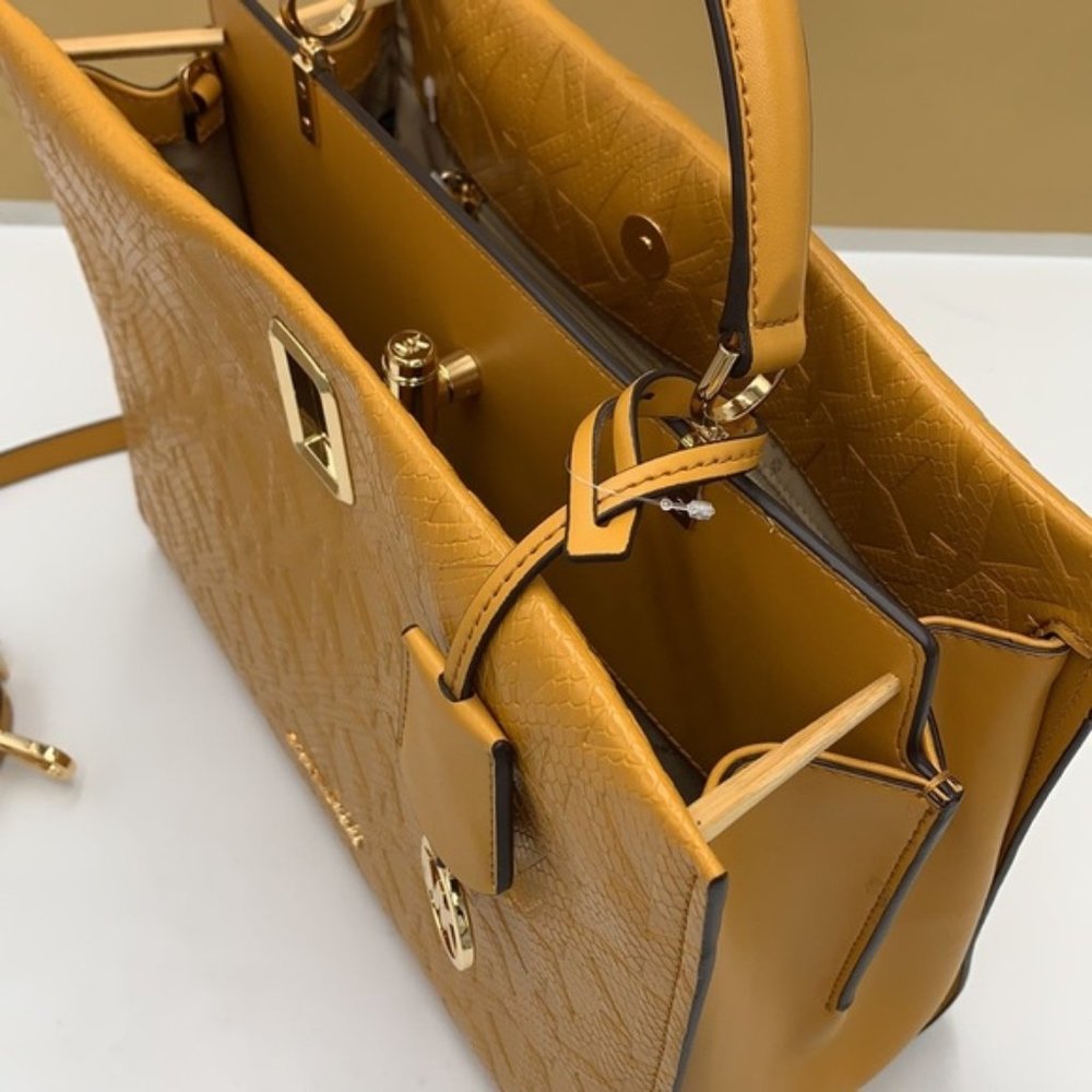 Michael Kors Penelope Large Top Handle Satchel Marigold Color - Picture 6 of 15